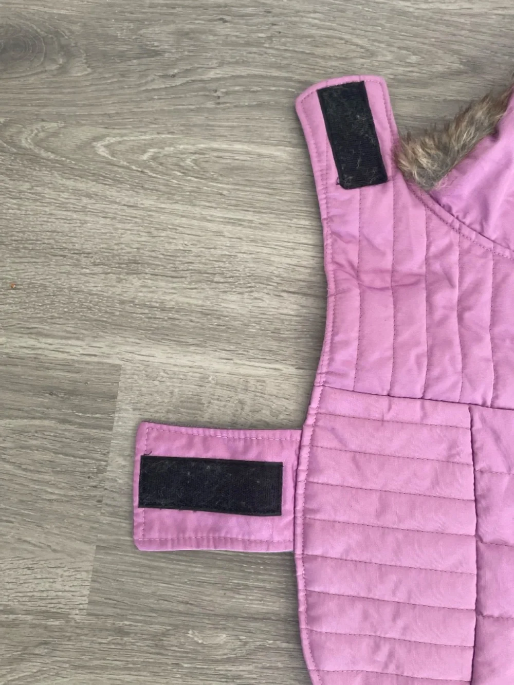 Eddie Bauer Pet Quilted Winter Dog Jacket w/Faux Fur Hood - Purple - Size Medium